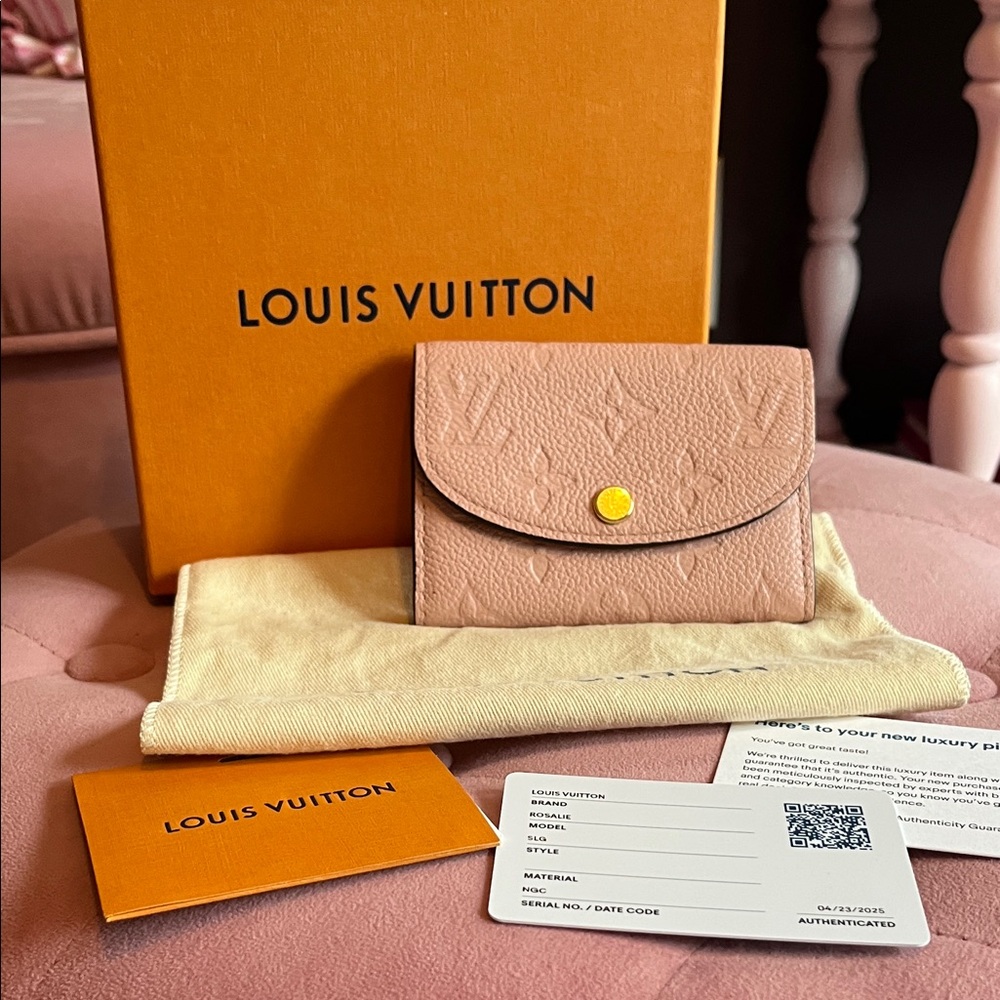 Louis Vuitton Rosalie Coin Wallet in Rose Poudre